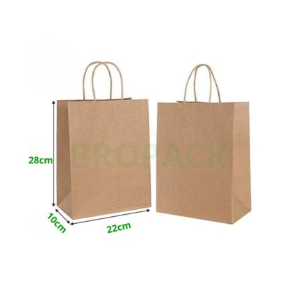 Sac papier Kraft à poignées torsadées 22*10*28