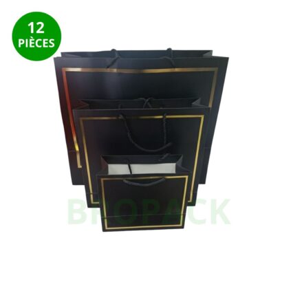 Sac de luxe noir en papier