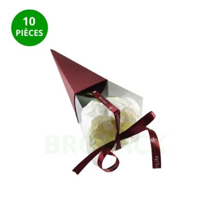 Boîte Cône pour Rose Unique