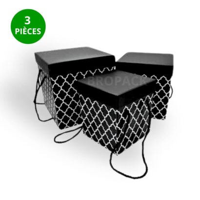 Set de 3 Boîtes Carrées Luxe