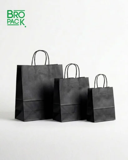 sac papier kraft noir