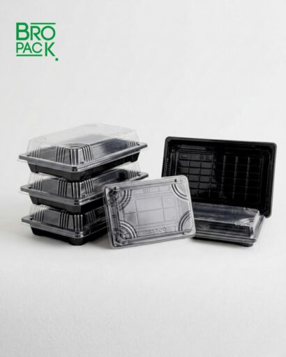 Barquette Sushi avec Couvercle Transparent