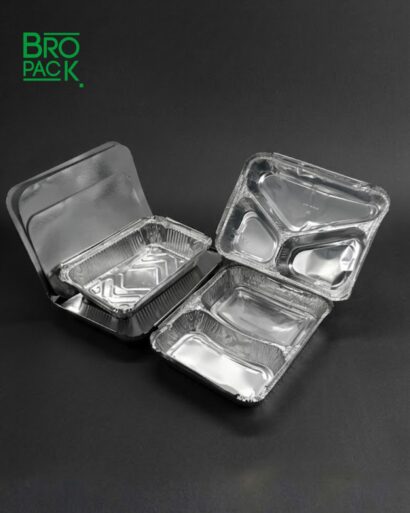 Barquette Aluminium Plusieur Compartiments avec Couvercle